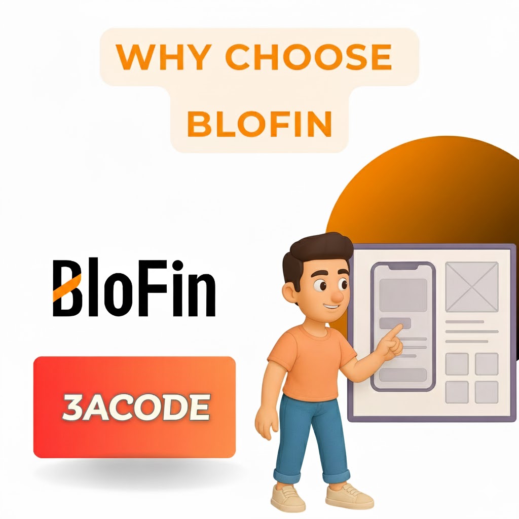 Blofin crypto exchange review - promotional banner with text 'Why Choose Blofin?'